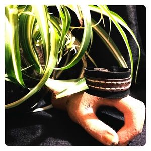 Rustic leather bracelet